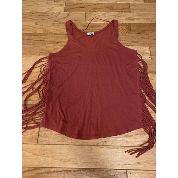 Zara, women's racerback tank top with side fringe size small - Picture 1 of 7